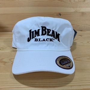NWT Jim Bean Black Performance Hat Cap
SnapBack 
White w/ Black Embroidery